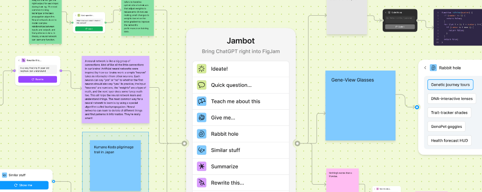JamBot 是一个由人工智能驱动的工具，帮助设计师激发创意灵感